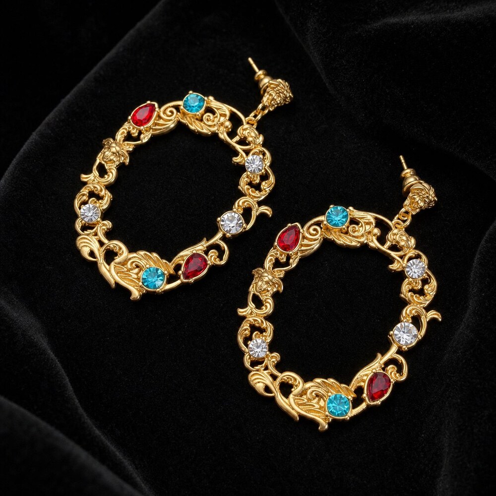 Versace Bold Statement Earrings Style 5 | New with Box - Picture 2 of 9